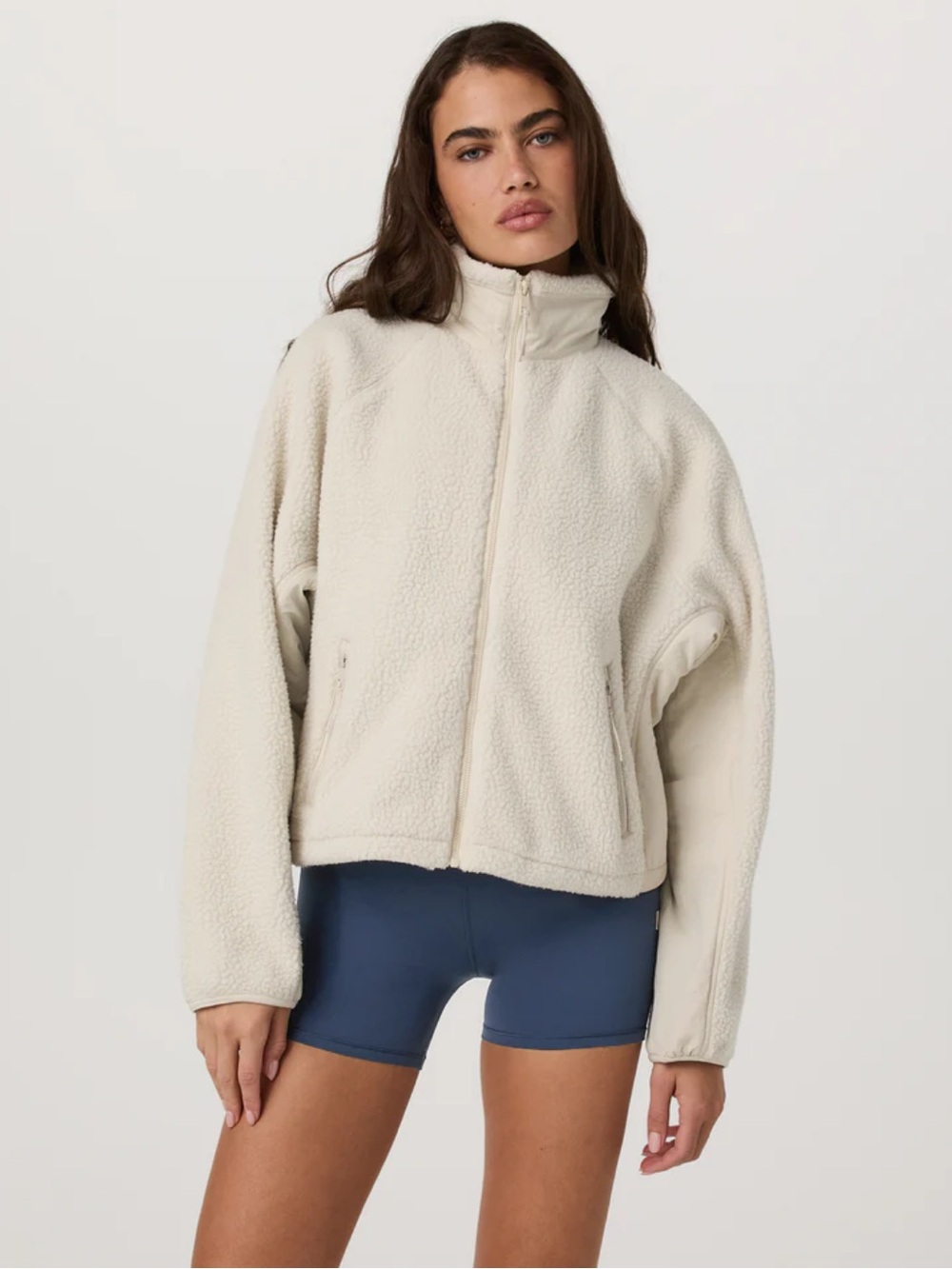Vuori Women's Teddy Jacket in Bay Shore Cream